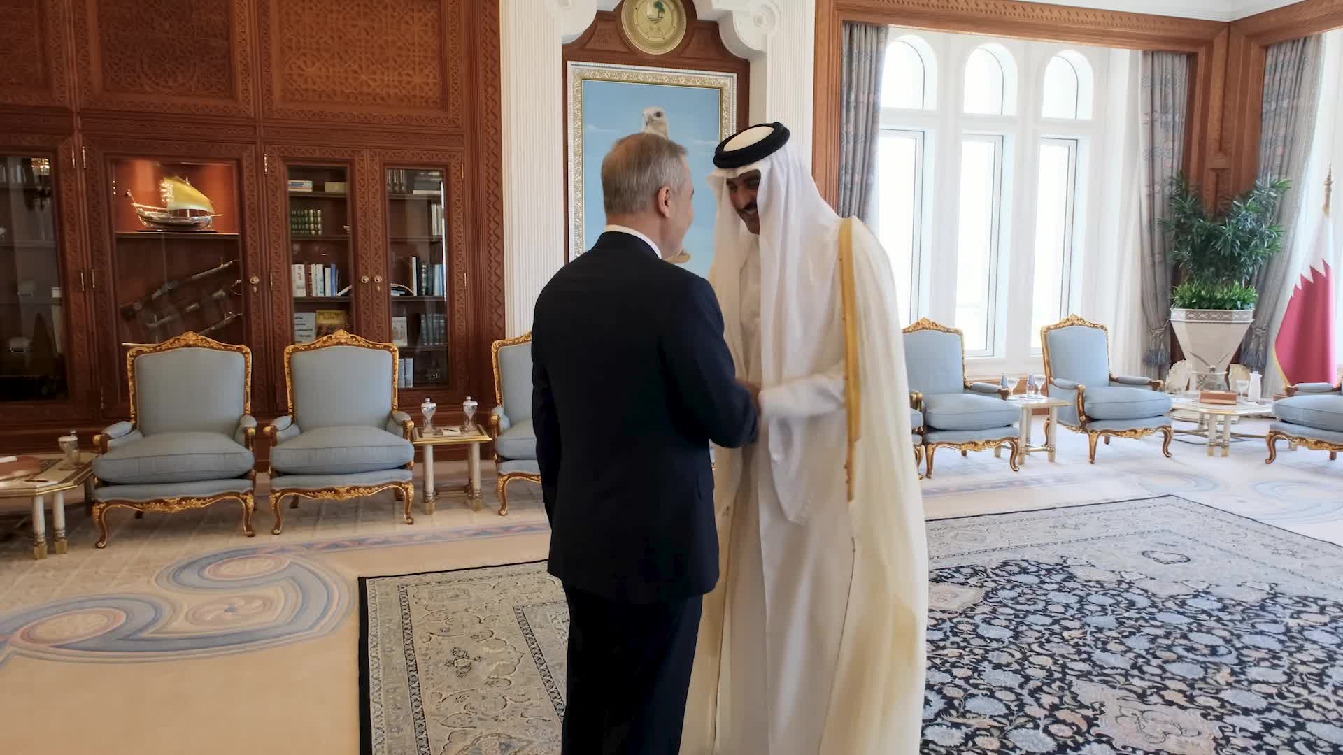 Bakan Fidan, Katar Emiri Şeyh Al Thani tarafından kabul edildi