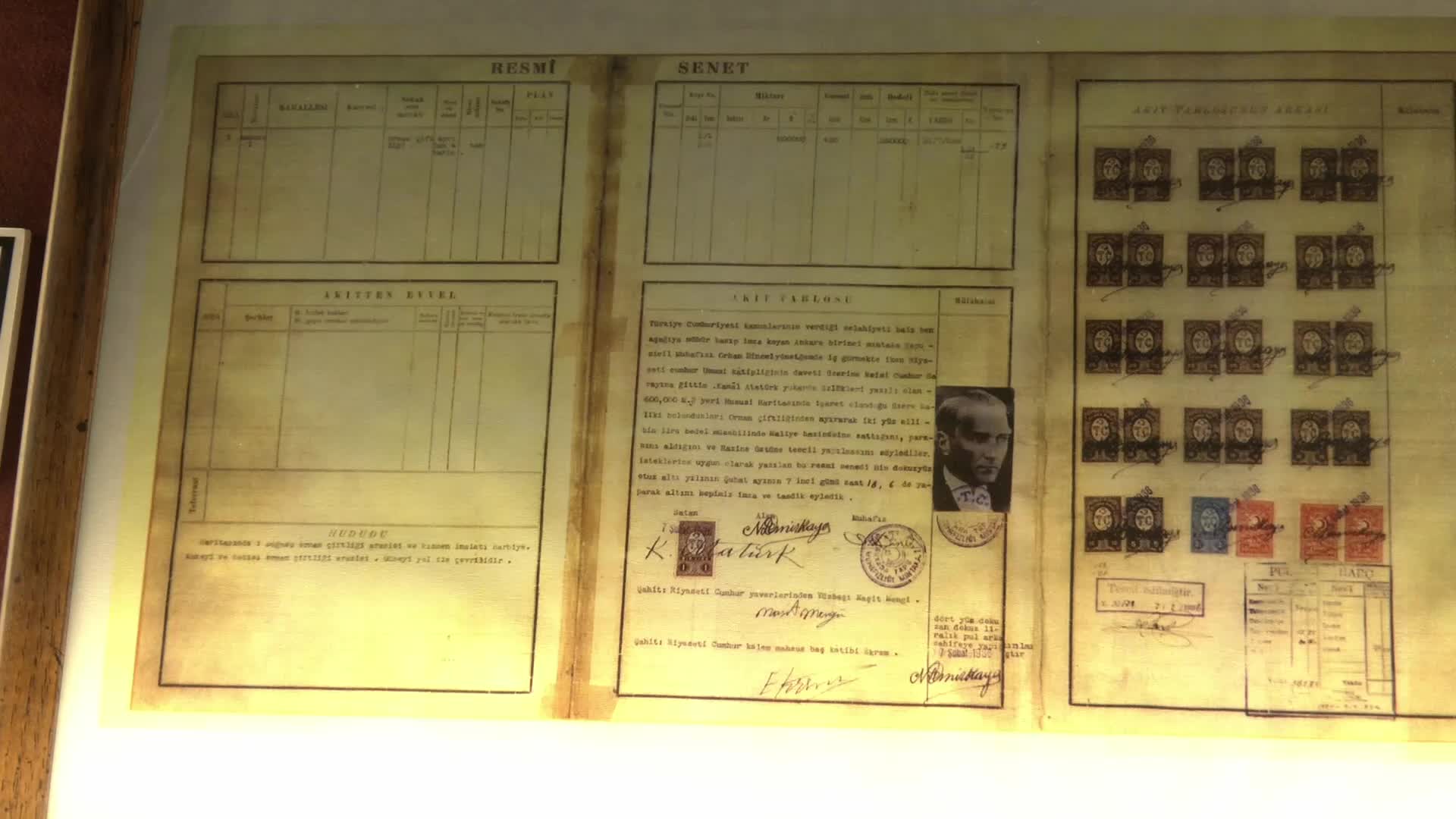 MKE İmalat-ı Harbiye Müzesi'nde Cumhuriyet'in 102'nci yılına özel sergide Atatürk'ün bağış makbuzu ilk kez sergilendi