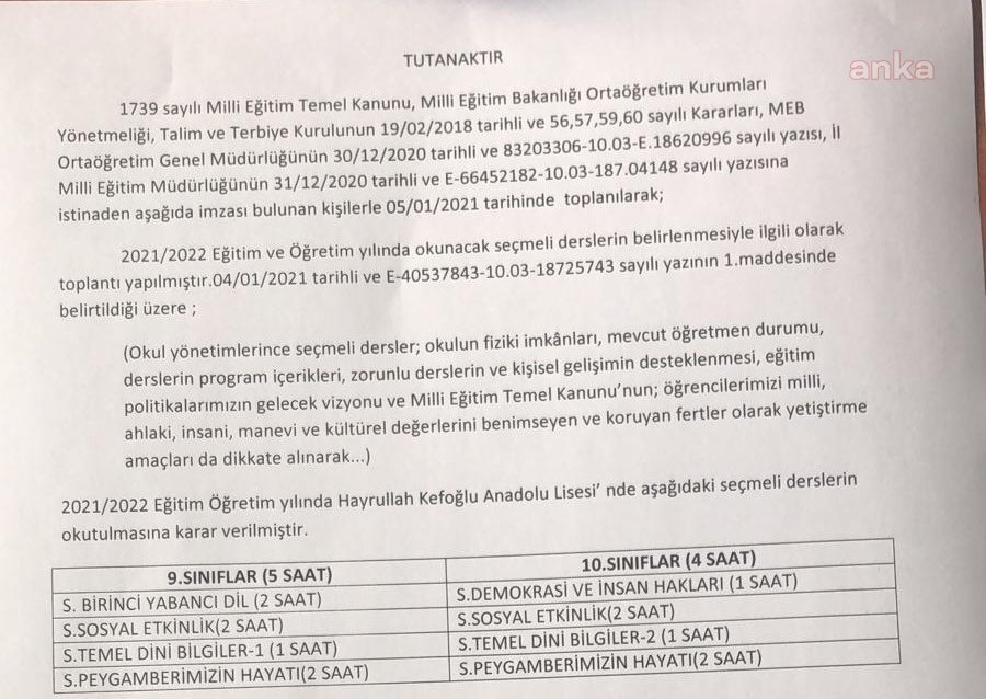 İSTANBUL’DA ÖĞRENCİLERE "ZORUNLU SEÇMELİ" DİN DERSİ