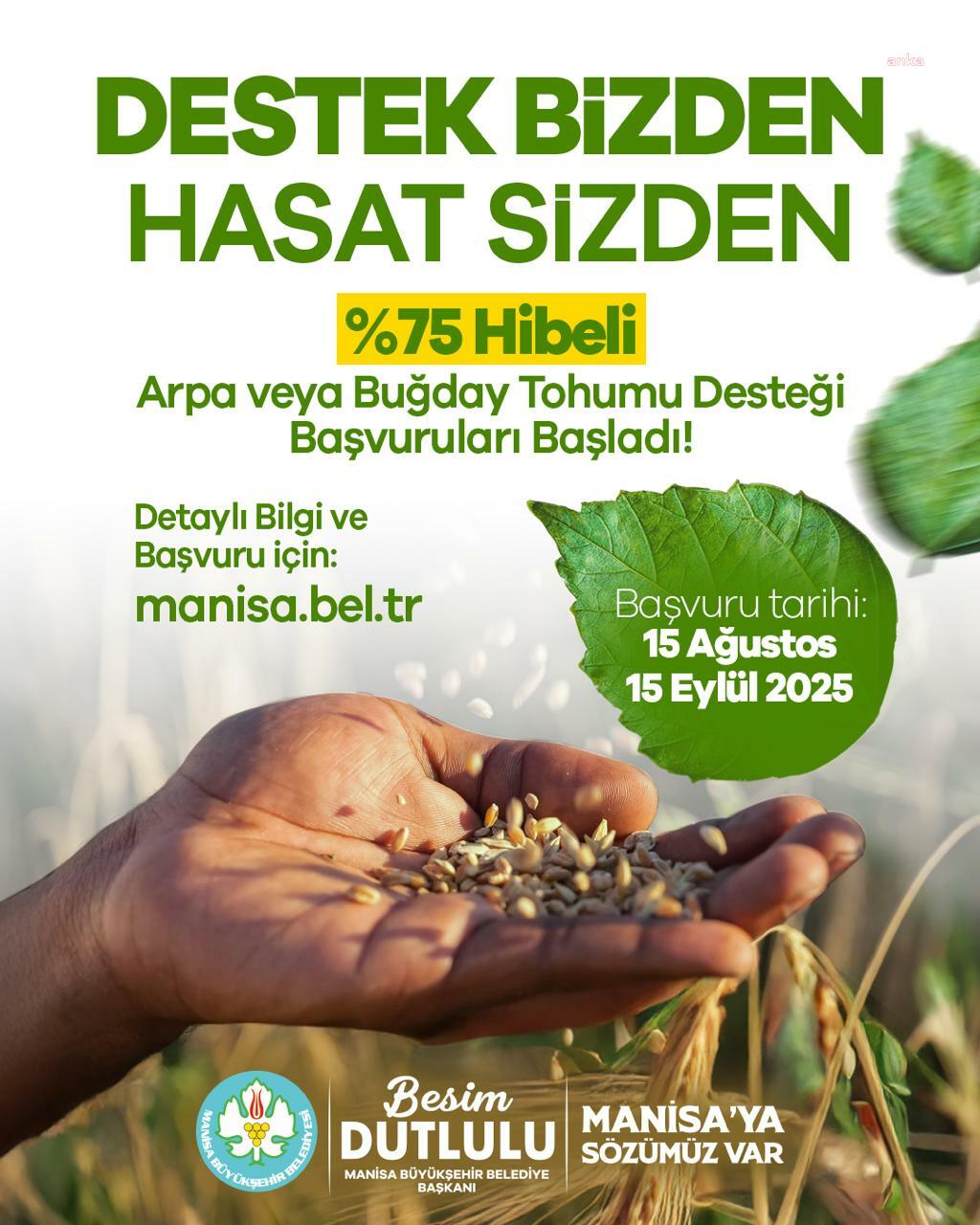 Manisa Büyükşehir Belediyesi’nden üreticiye destek