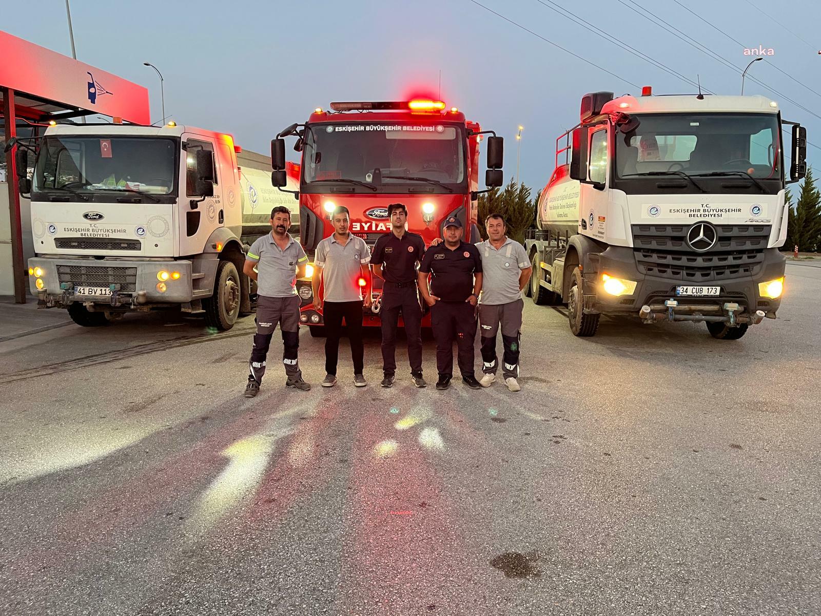 Eskişehir Büyükşehir Belediyesi, yangınlarla mücadelede görev başında