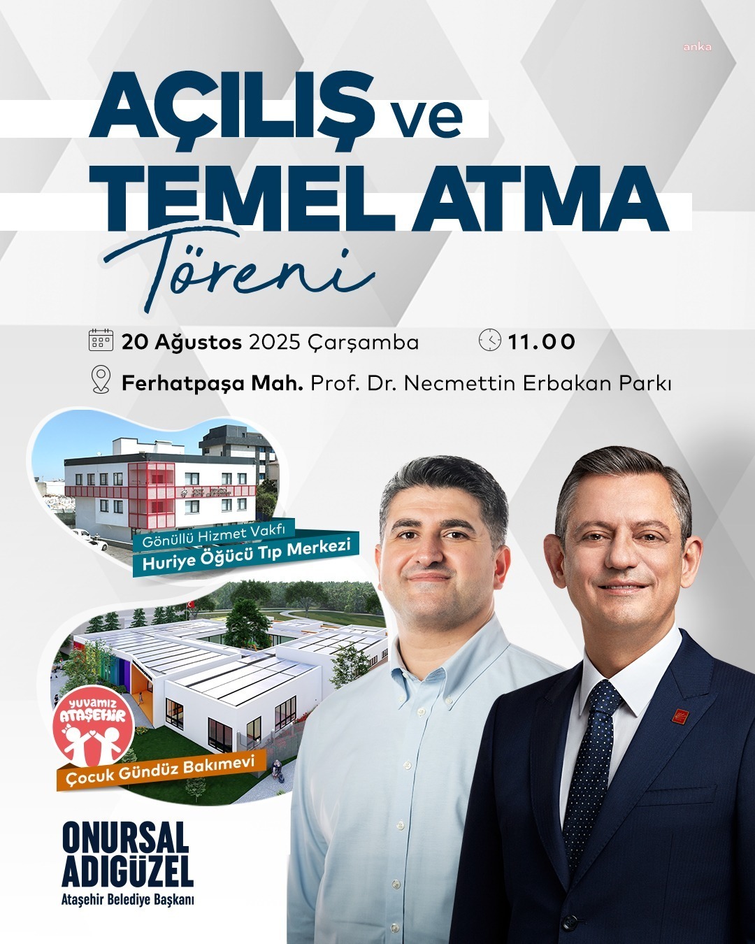 Ataşehir’de toplu açılış ve temel atma töreni yarın gerçekleşecek