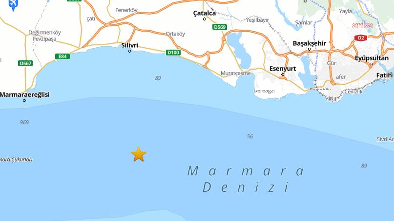 İstanbul'da hissedilen deprem: Marmara Denizi'nde 3,2 büyüklüğünde deprem meydana geldi