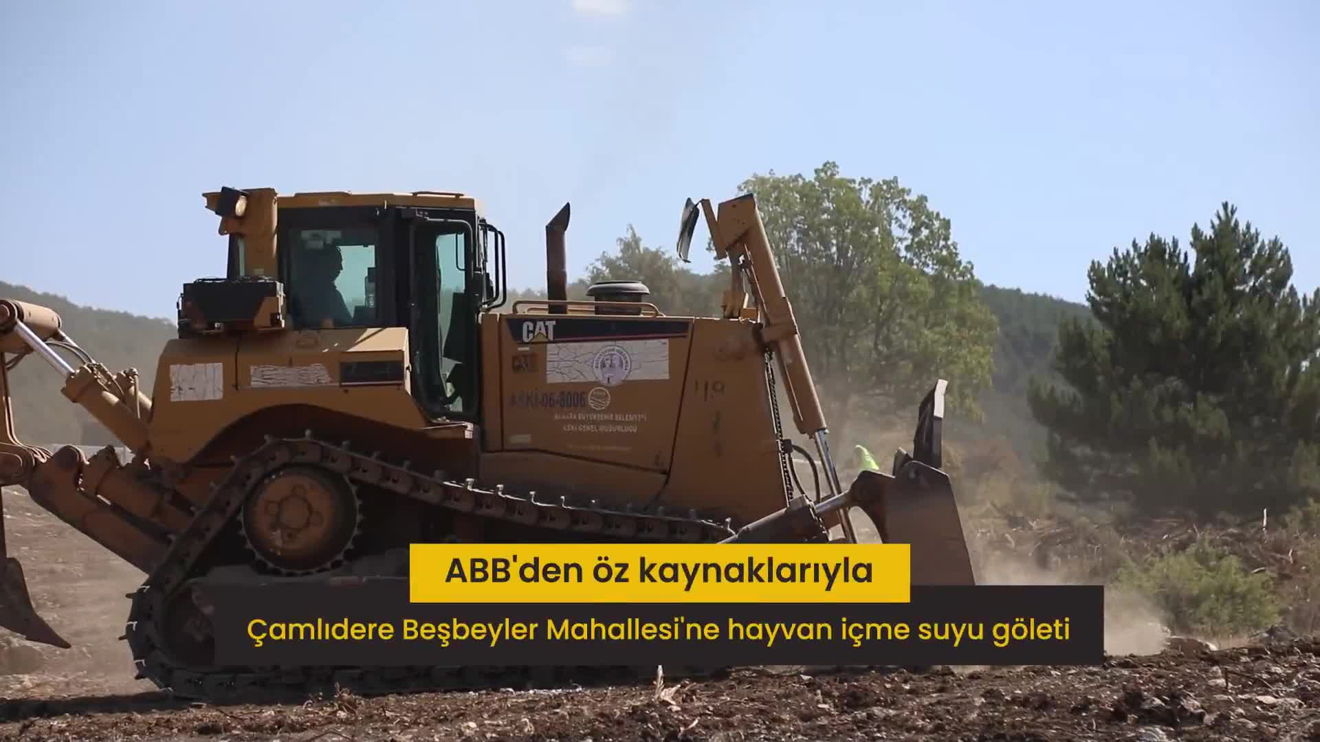 Ankara Büyükşehir Belediyesi'nden Beşbeyler Mahallesi'ne hayvan içme suyu göleti