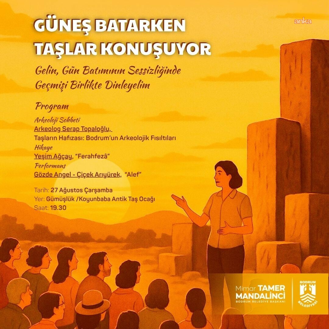 Bodrum Belediyesi, “Güneş Batarken Taşlar Konuşuyor” etkinliğine ev sahipliği yapacak