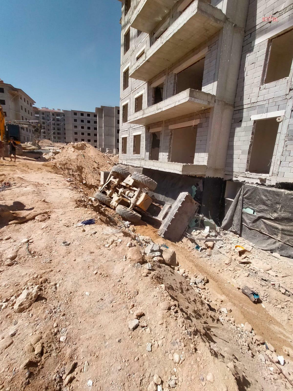 Malatya TOKİ şantiyesinde iş makinesi devrildi, operatör hayatını kaybetti