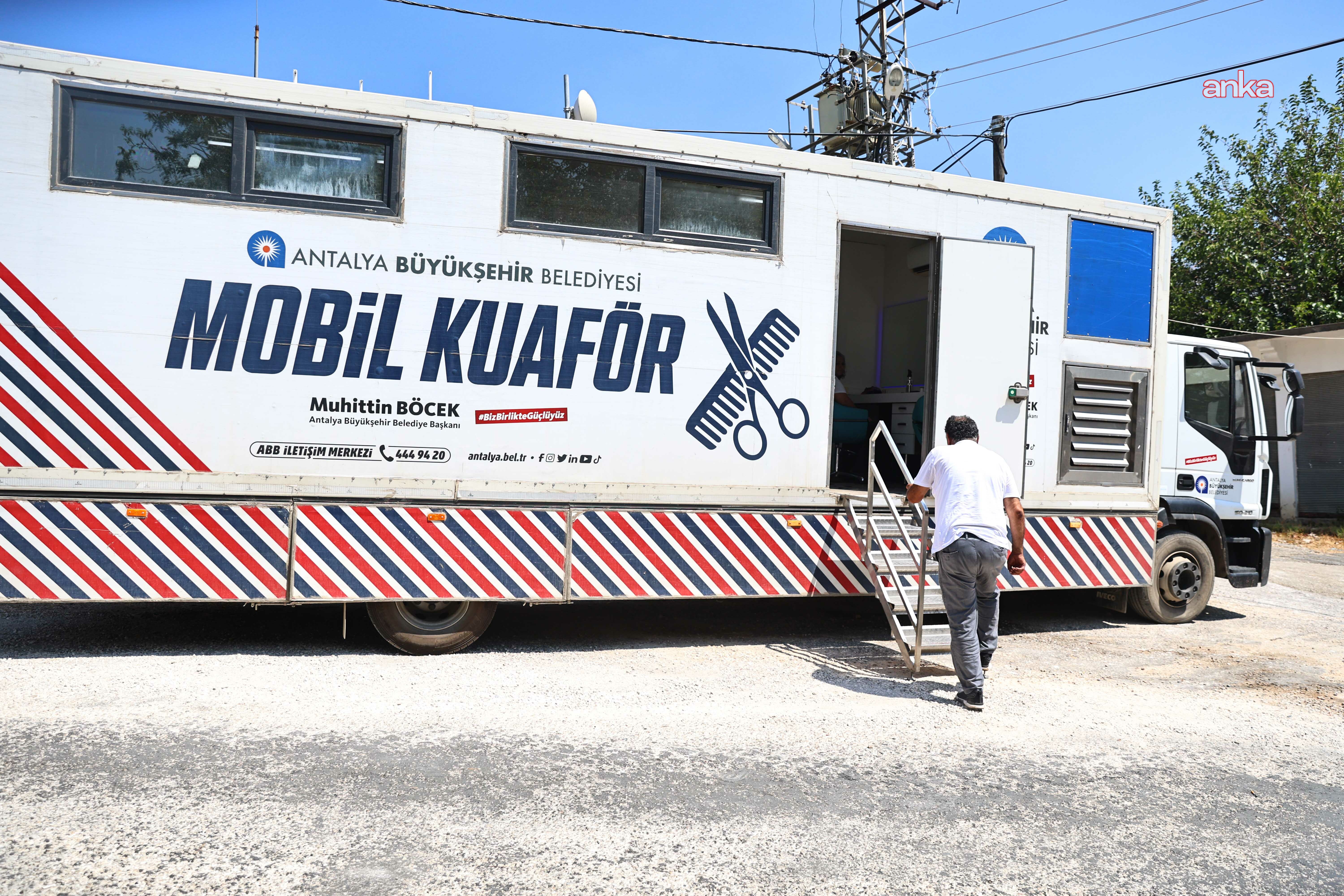 Mobil Kuaför TIR'ı Antalya’nın yaylalarında