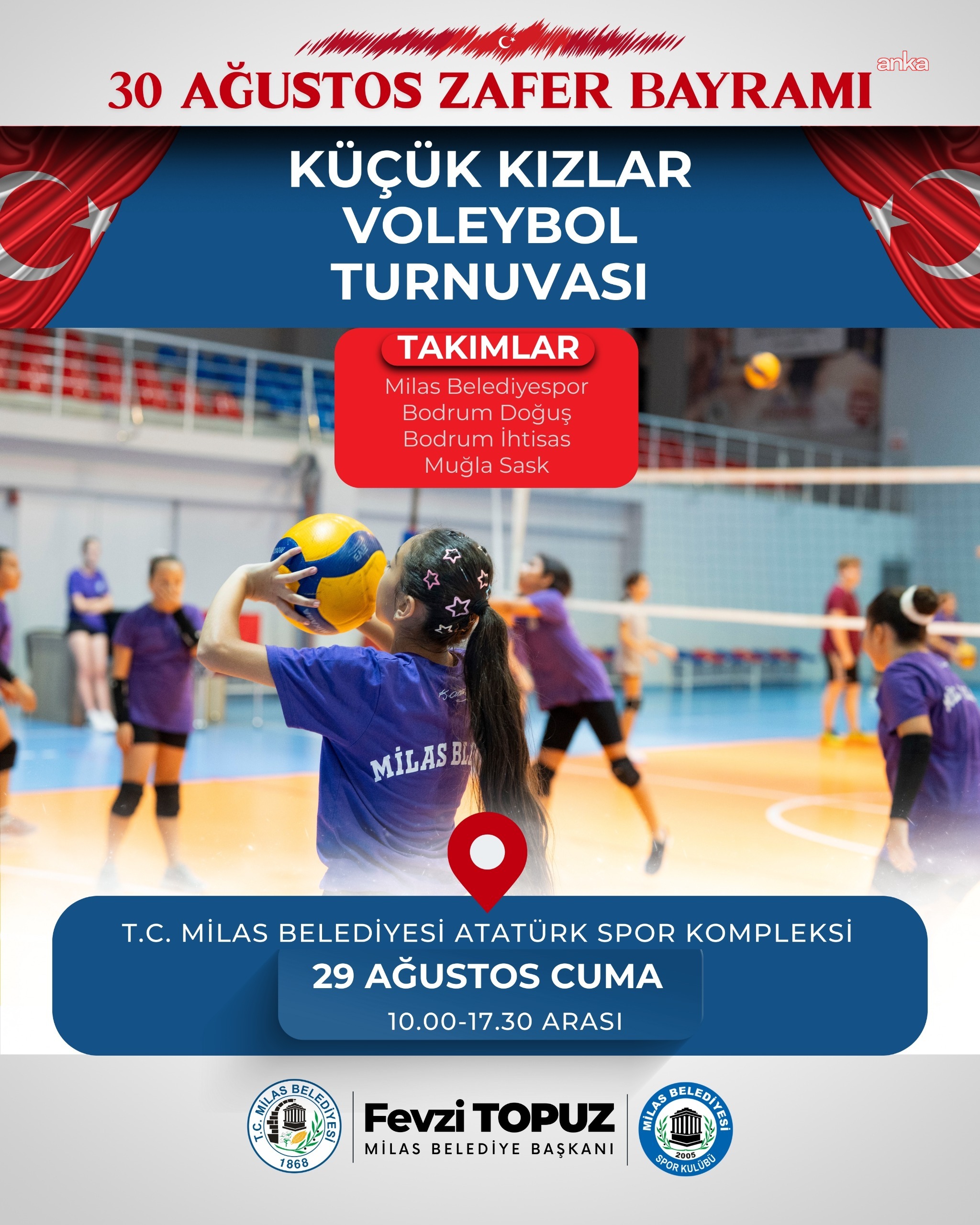 Milas’ta 30 Ağustos’a özel voleybol turnuvası