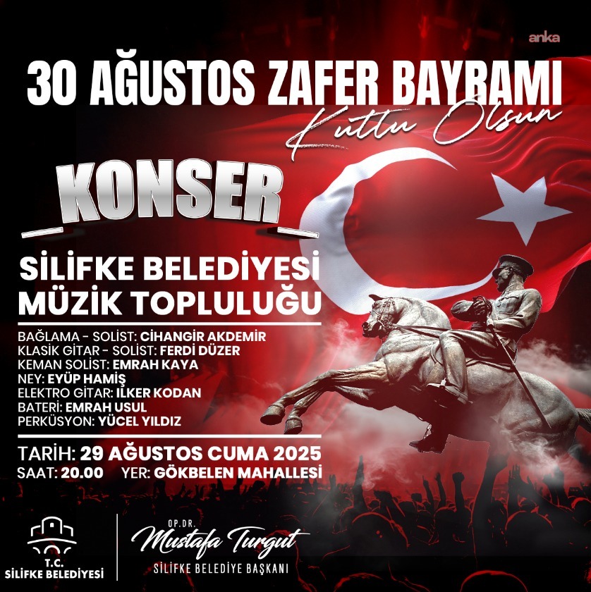 Silifke Belediyesi Müzik Topluluğu'ndan 30 Ağustos'a özel konser