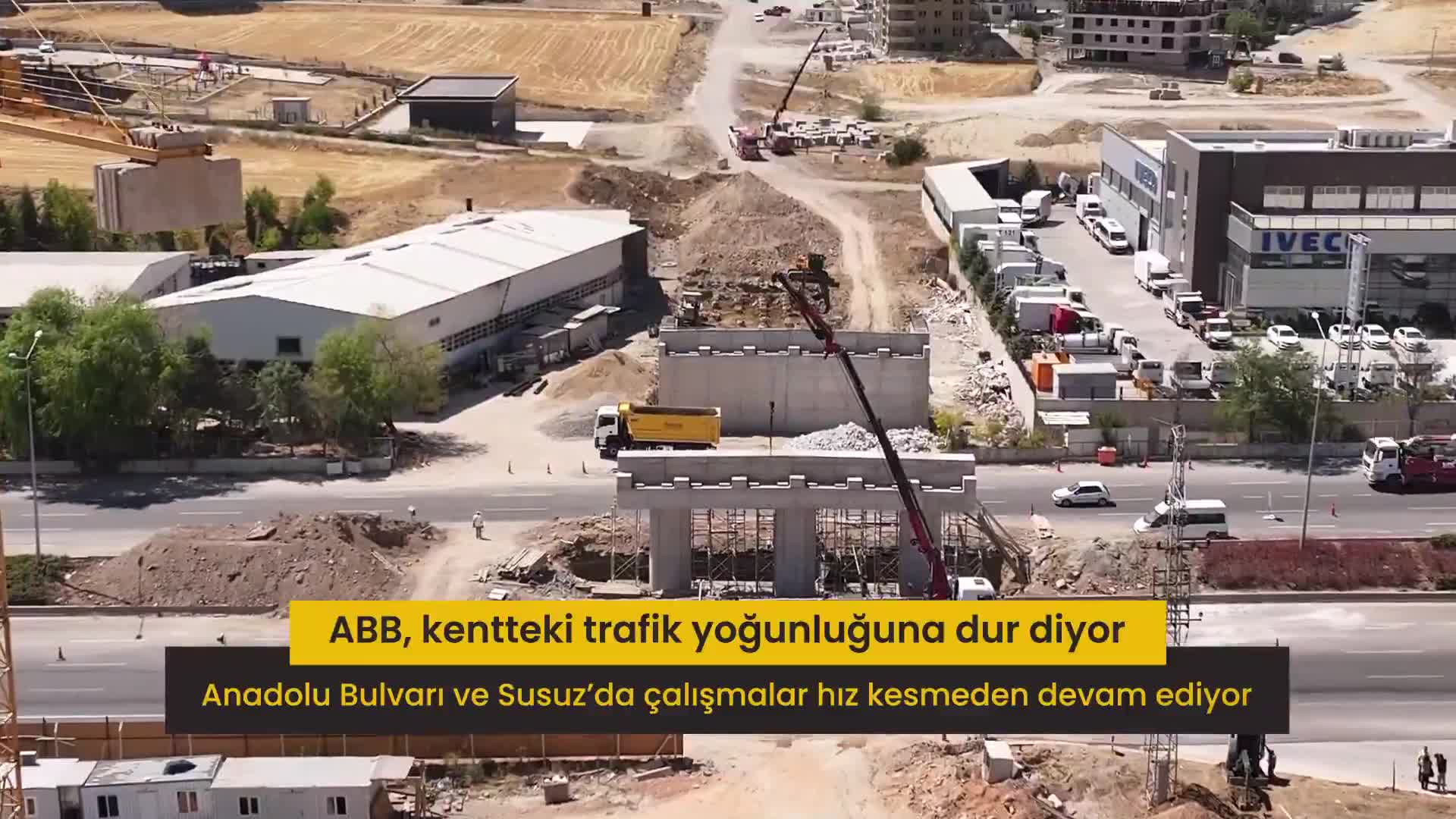 Ankara Büyükşehir Belediyesi, trafiği rahatlatacak projelerine devam ediyor