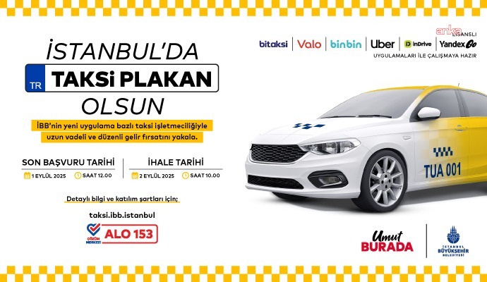 İstanbul’da ''uygulama bazlı'' taksi için yeni ihale 2 Eylül’de yapılacak