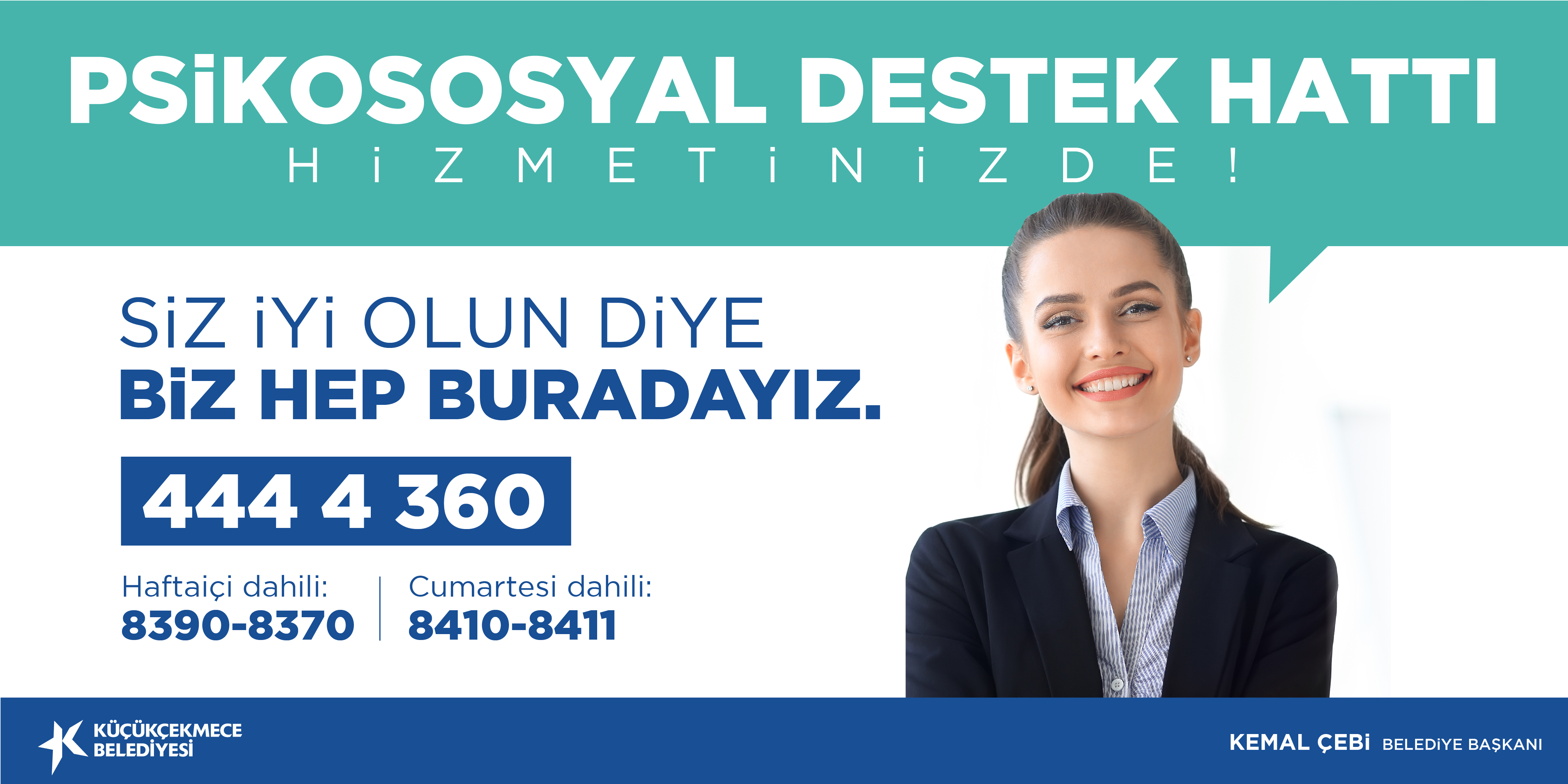 KÜÇÜKÇEKMECE BELEDİYESİ'NDEN  'PSİKOSOSYAL DANIŞMANLIK DESTEK HATTI'