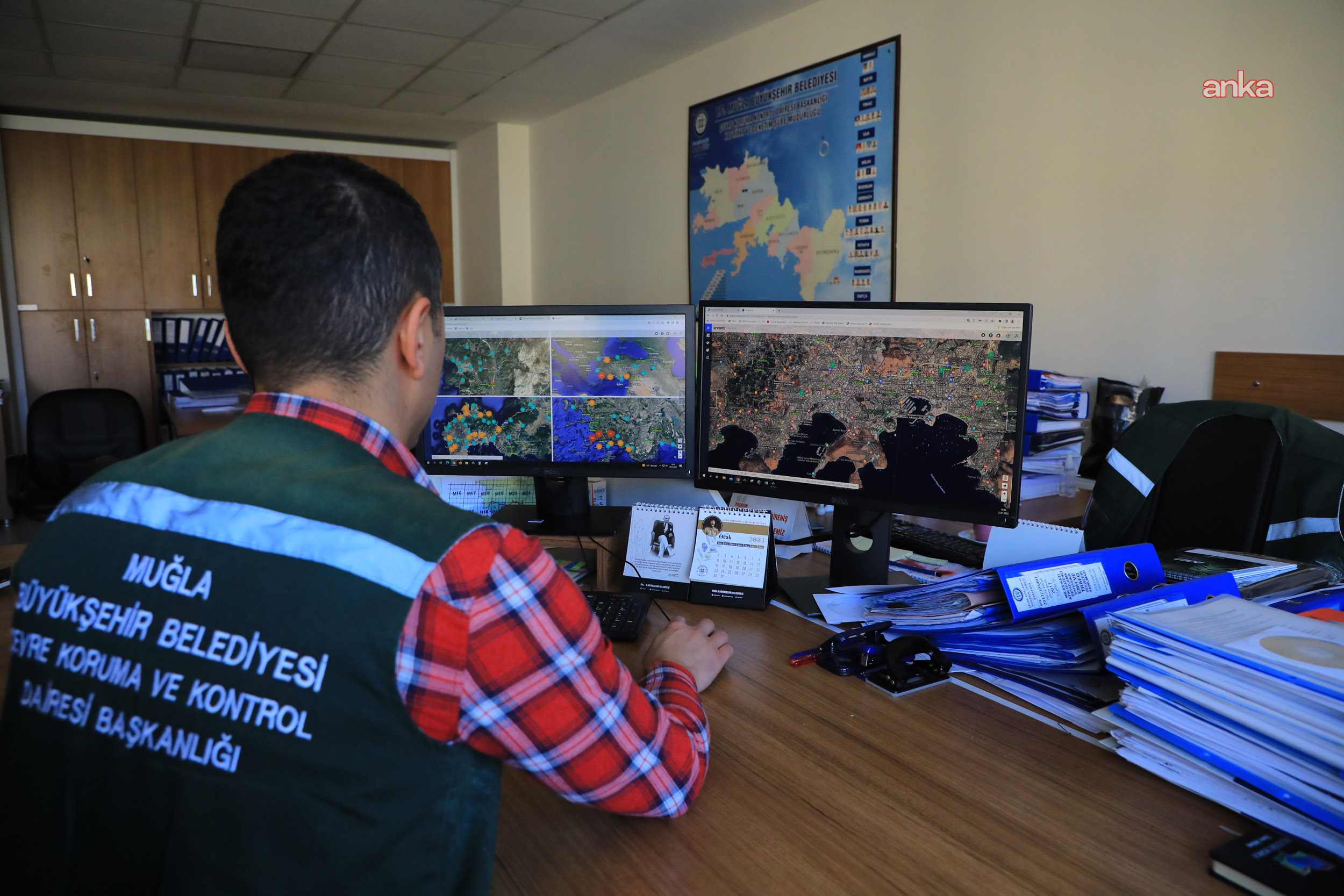 Muğla Büyükşehir Belediyesi'nden hafriyat kamyonlarına uydu takibi