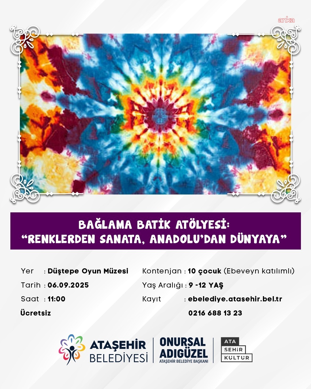 Ataşehir'de çocuklara ve ailelere yönelik uluslararası sanat atölyesi