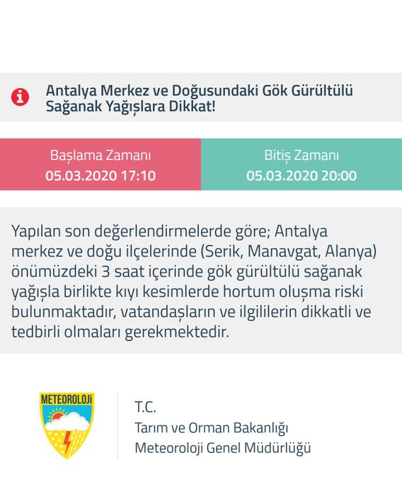 METEOROLOJİ'DEN ANTALYA İÇİN SON DAKİKA UYARI!
