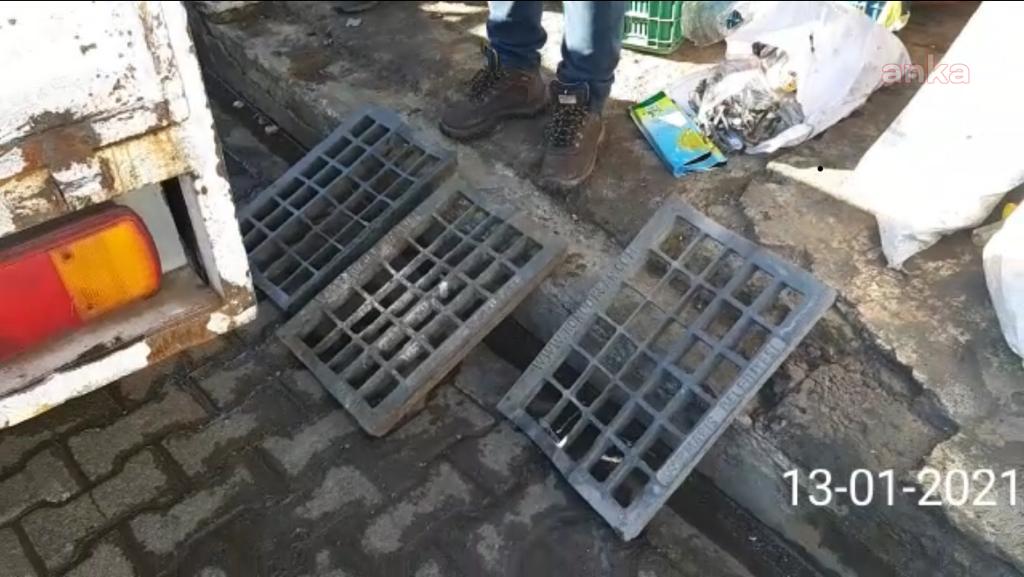 MARMARİS'TE ÇALINAN MAZGAL KAPAKLARI HURDACIDA ÇIKTI