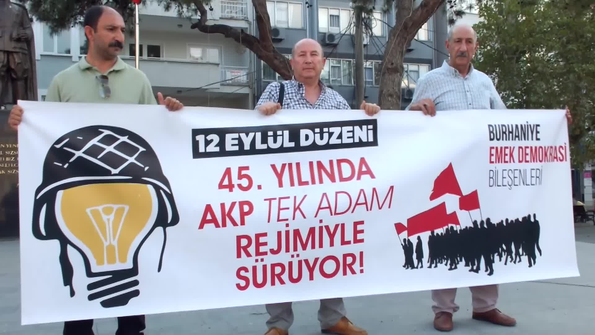 12 Eylül de hayatını kaybedenler Burhaniye'de anıldı