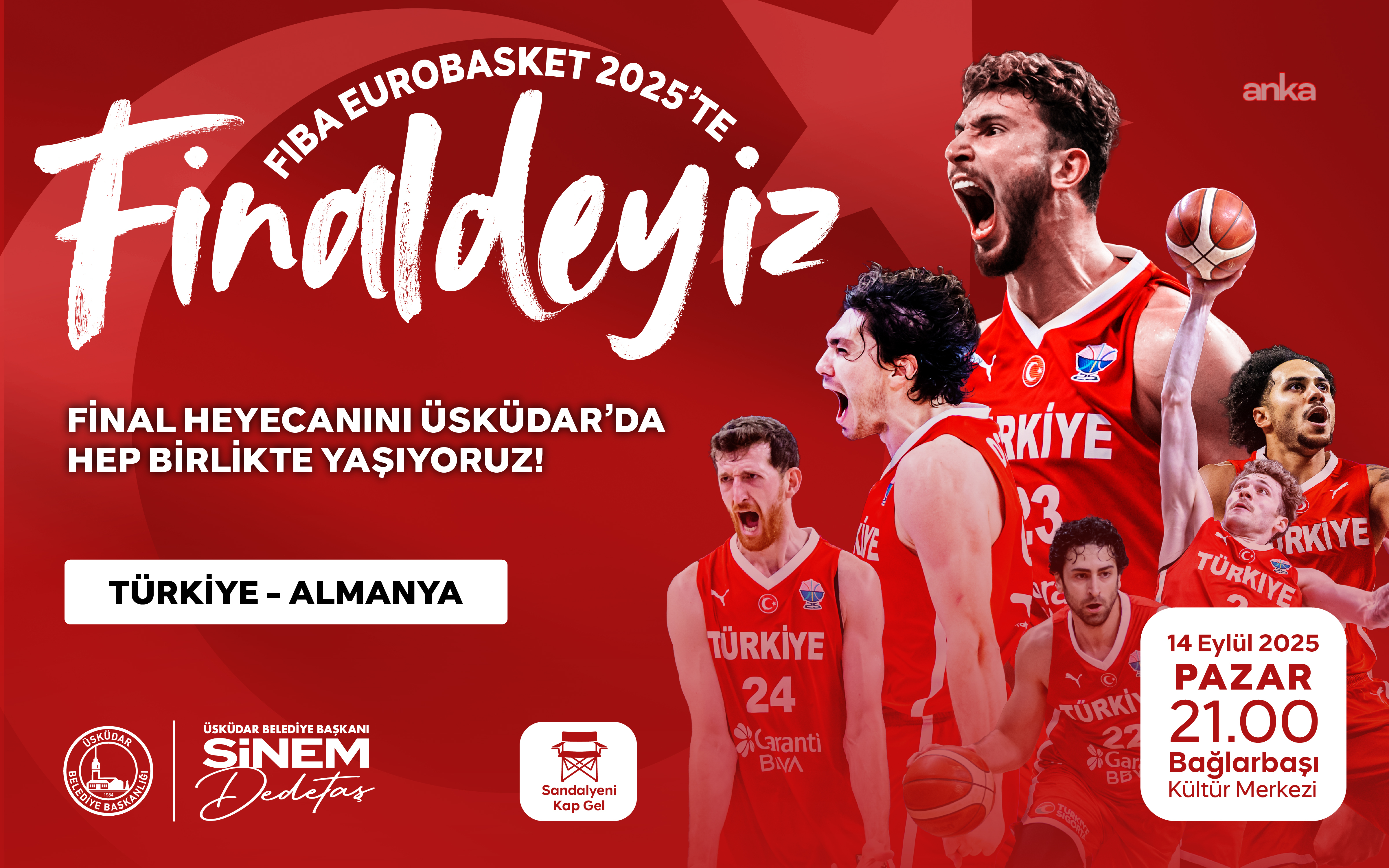 Üsküdar'da dev ekranda final heyecanı yaşanacak