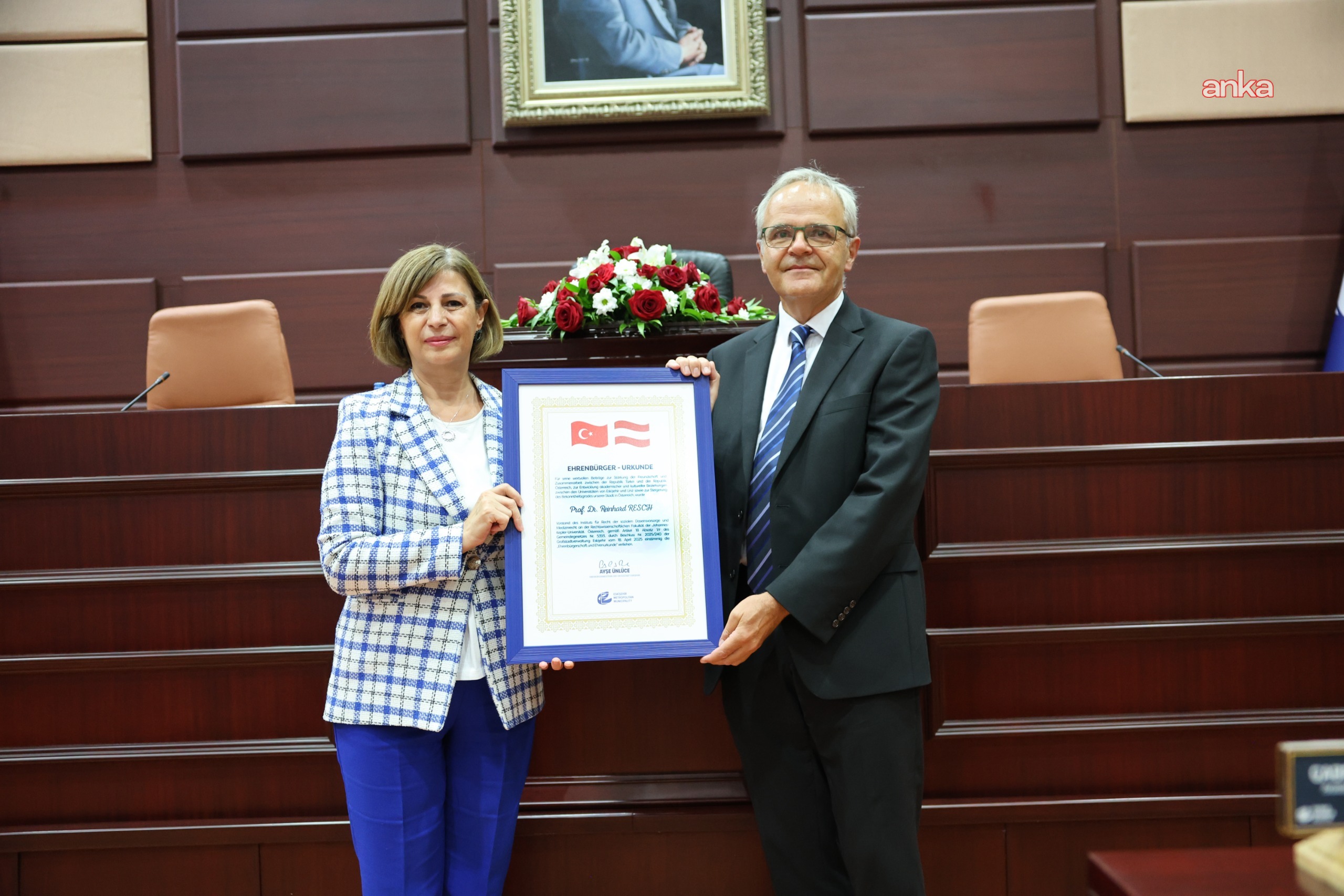 Bilimsel iş birliklerine köprü kuran Prof. Dr. Resch, Eskişehirli oldu