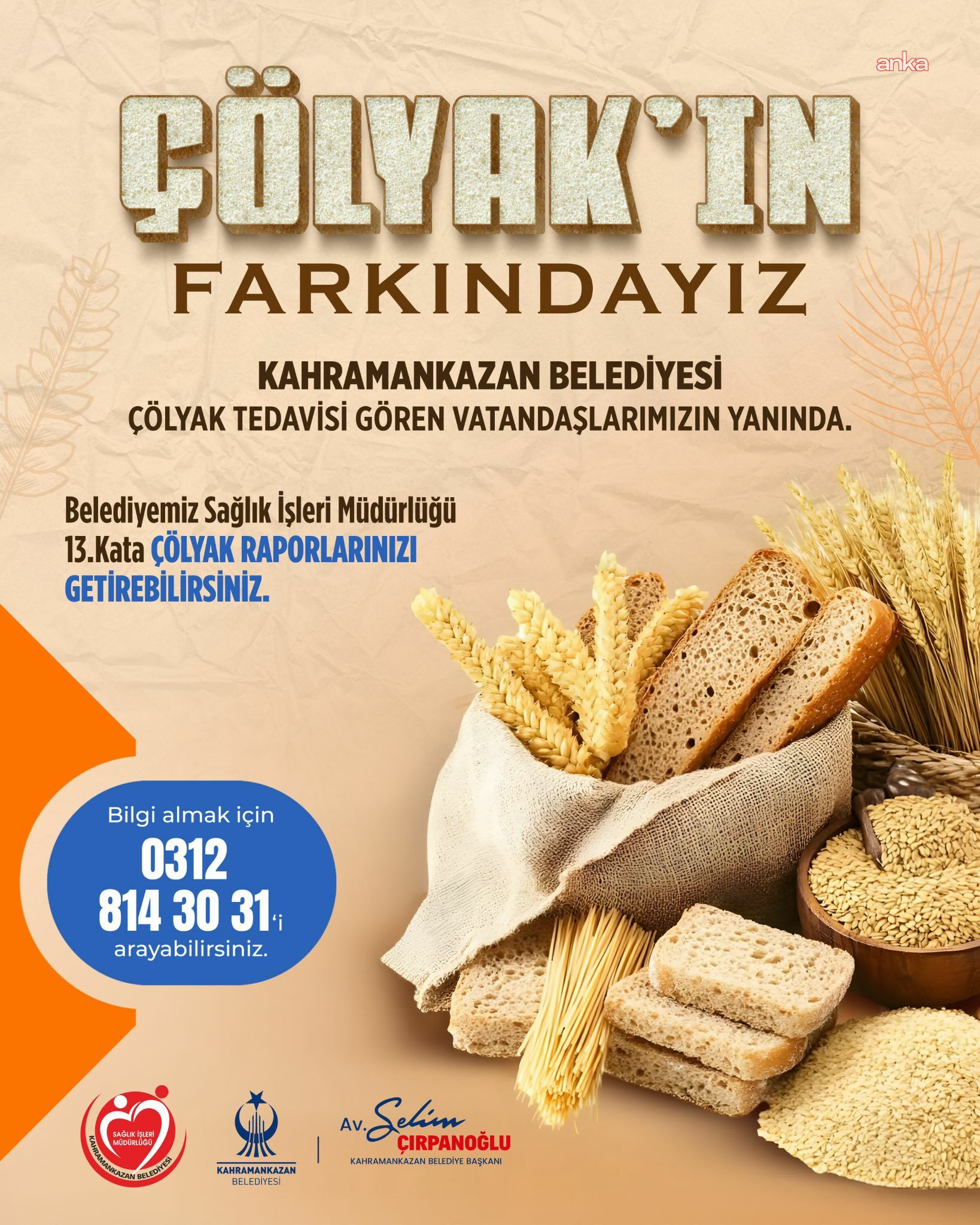Kahramankazan Belediyesi'nden çölyak hastalarına destek