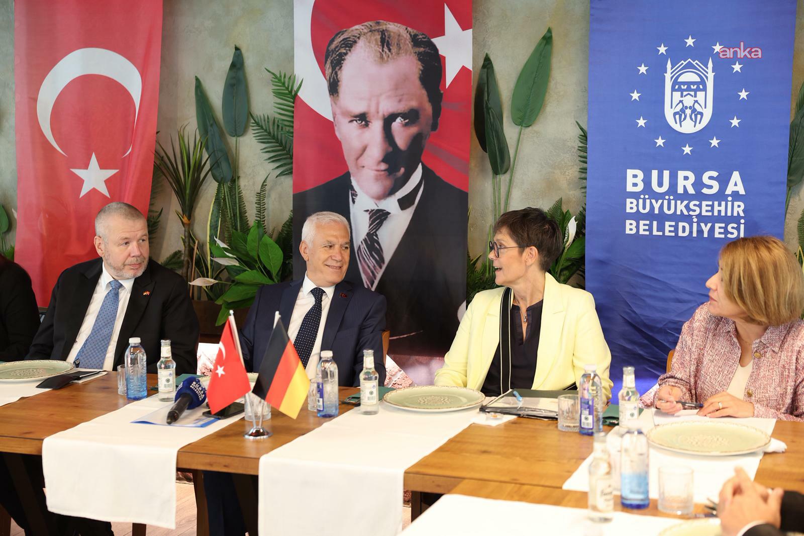 Bursa Büyükşehir Belediye Başkanı Bozbey, Alman heyeti İnegöl'de ağırladı