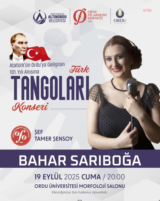 Atatürk’ün Ordu’ya gelişinin 101’inci yılı, “Türk Tangoları Konseri” ile kutlanacak