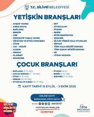Silivri Belediyesi Kültür Merkezi'nde kış dönemi kayıtları başladı