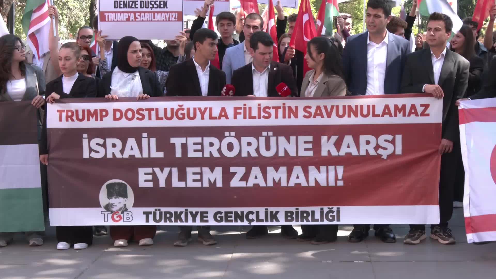 TGB'den 'Gazze' eylemi: Trump dostluğuyla Filistin savunulamaz