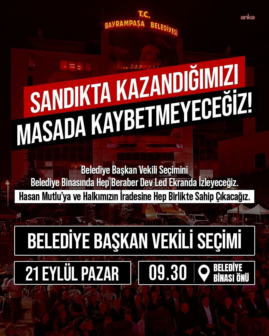 Bayrampaşa Belediyesi’nde başkan vekili seçimi yarın yapılacak