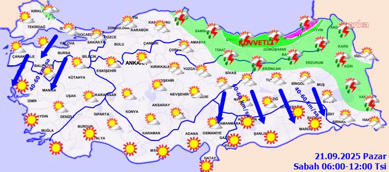 Karadeniz'de kuvvetli sağanak bugün de etkili, Meteoroloji'den 4 il için turuncu kodlu uyarı