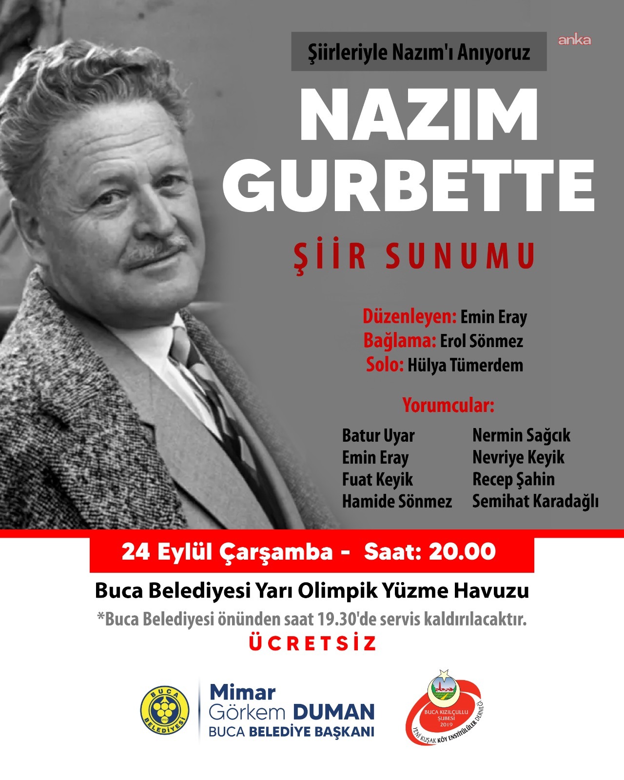 Nâzım Hikmet Buca’da anılacak