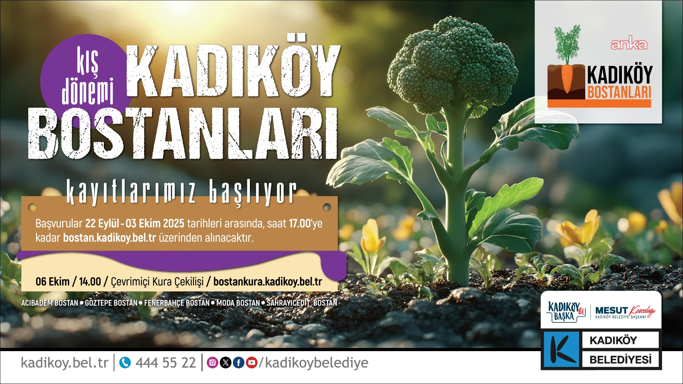 Kadıköy Bostanları’nda kış dönemi için kayıtlar başladı