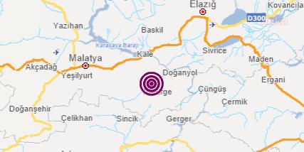 MALATYA’DA EN ŞİDDETLİSİ 3.4 BÜYÜKLÜĞÜNDE 4 SAATTE 4 DEPREM KAYDEDİLDİ