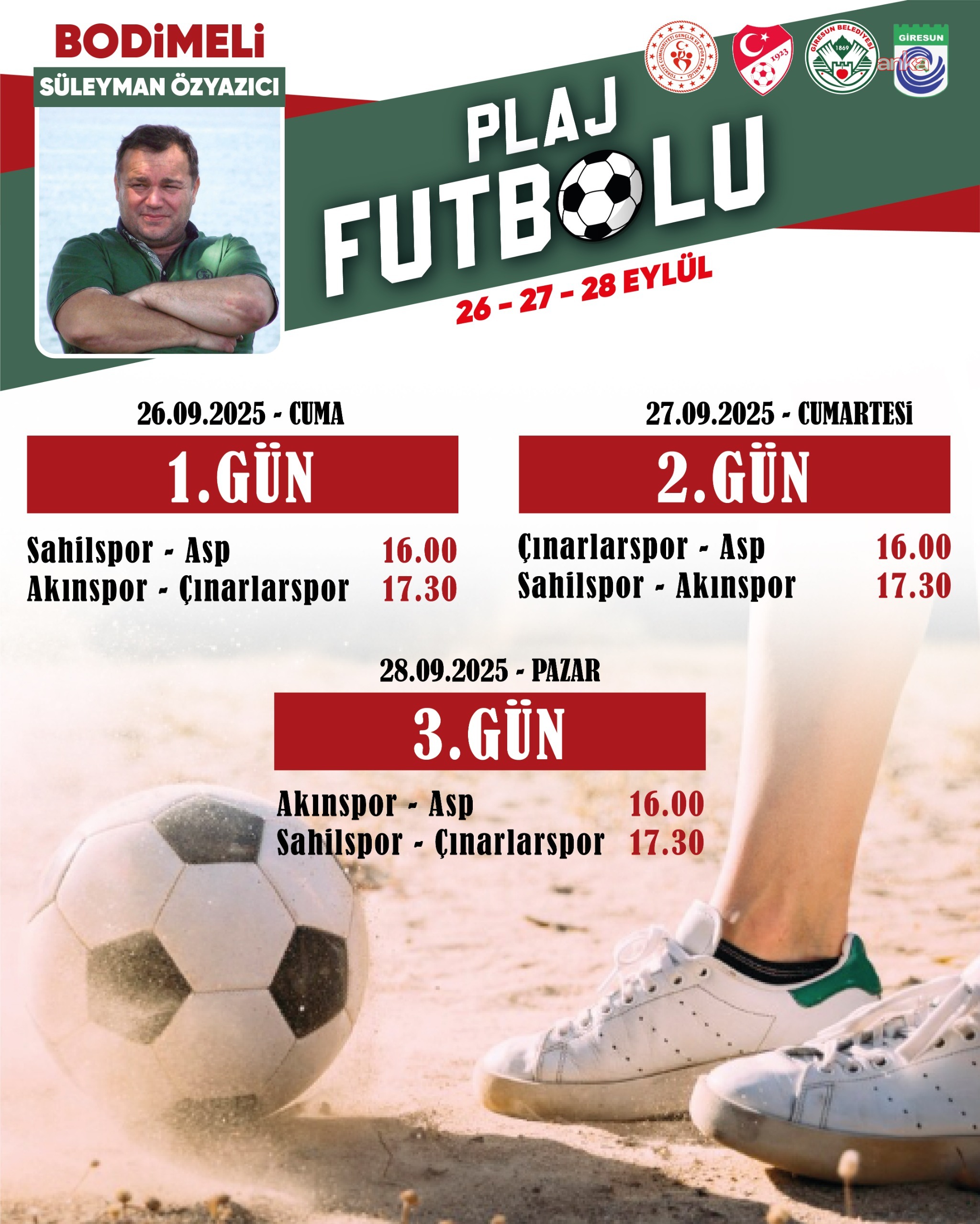 Giresun'da plaj futbolu heyecanı başlıyor