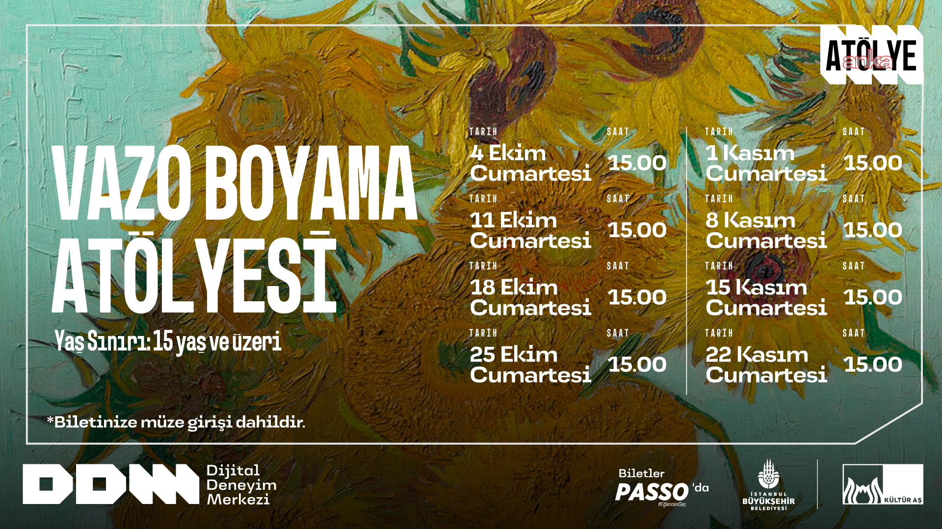 “Van Gogh: Işığın İzinde” sergisinin ilham verdiği atölyeler