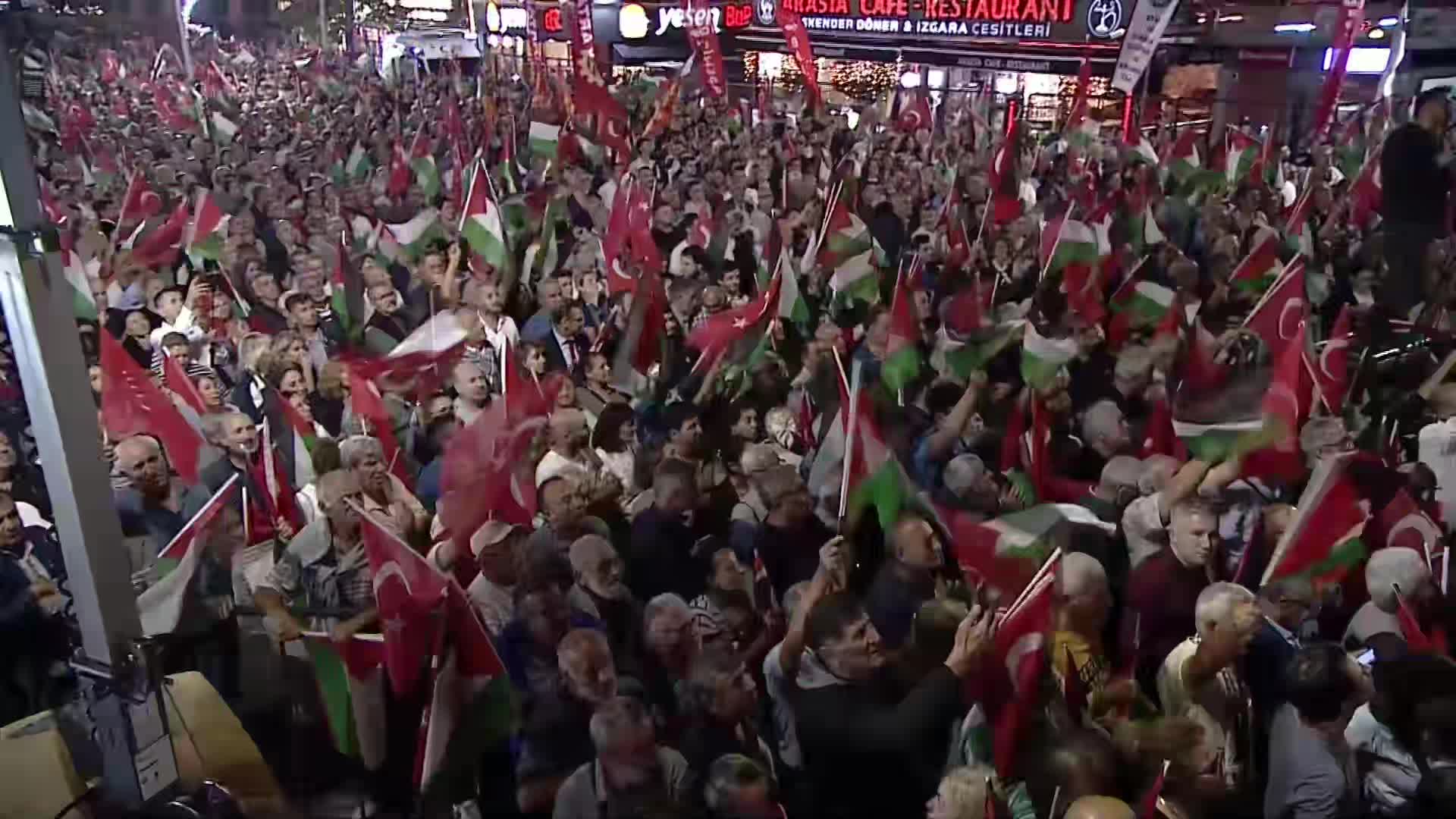 CHP'den ''Filistin'e Destek'' mitingi...  Saadet Lideri Arıkan'dan iktidara çağrı: ''Büyük İsrail Projesi gibi, emperyalist, Siyonist planların sakın ha taşeronu olmayın''