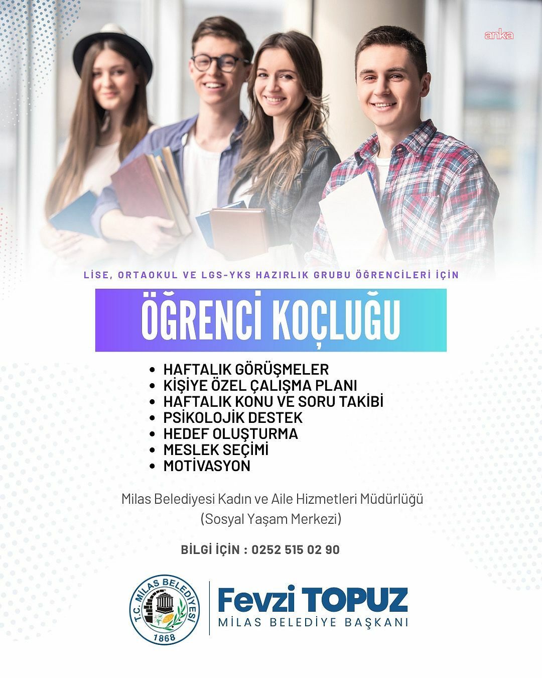 Milas Belediyesi'nden 'Öğrenci Koçluğu' hizmeti