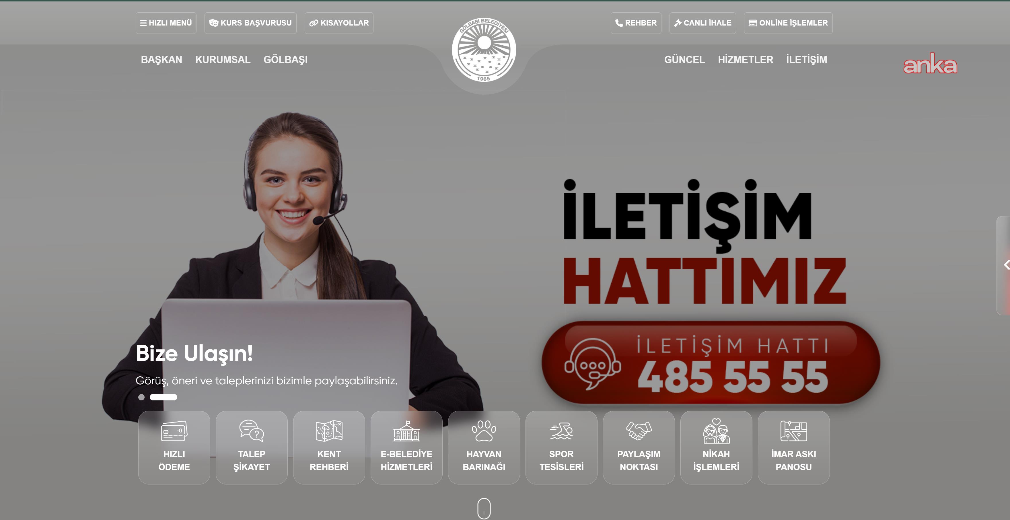 Gölbaşı Belediyesi, resmi web sitesini yeniledi