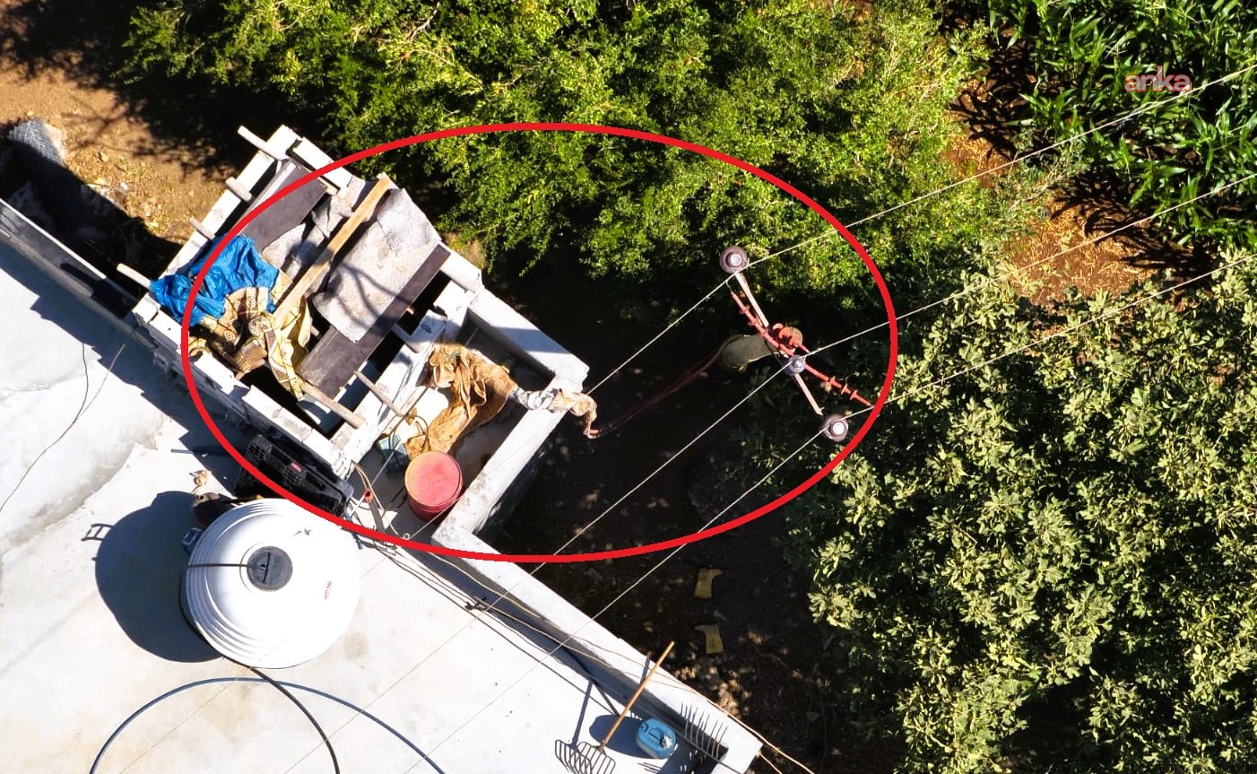 Dicle Elektrik dronları kaçak trafoyu yakaladı