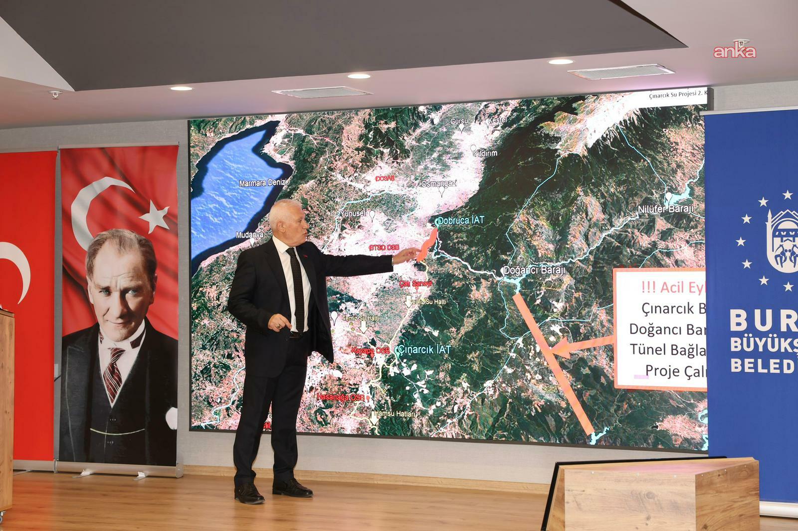 Bursa Büyükşehir Belediye Başkanı Bozbey: “Hiç yağmur yağmadığı ve planlı su kesintisi yapılmadığı takdirde 6 Ekim tarihinde barajlardaki su tükenmiş olacak"