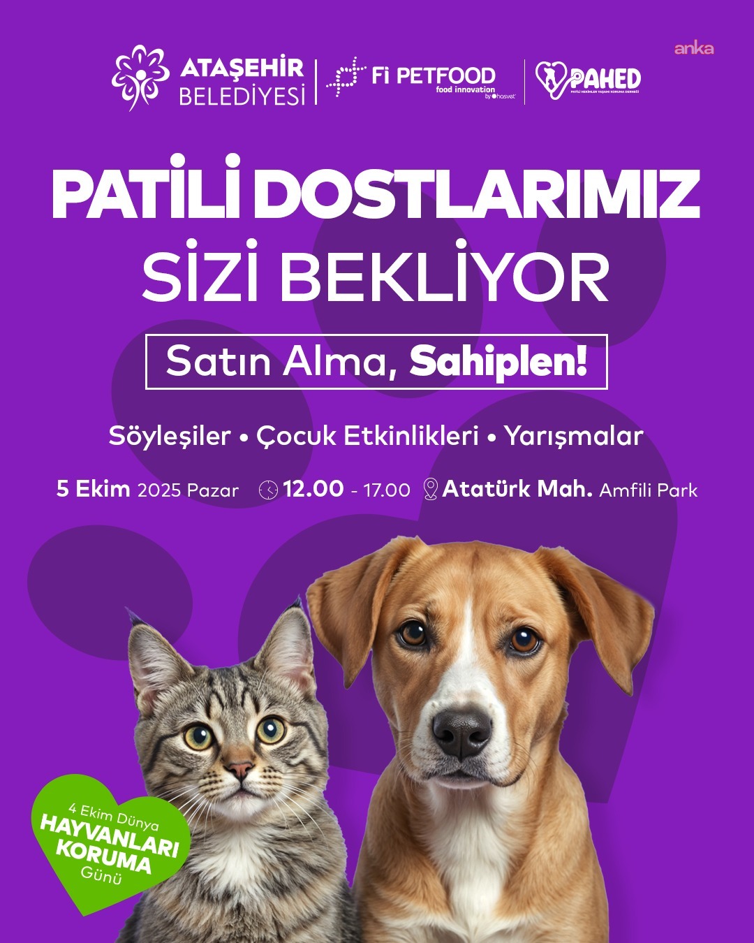 Ataşehir’de “Satın Alma, Sahiplen” etkinliği düzenlenecek