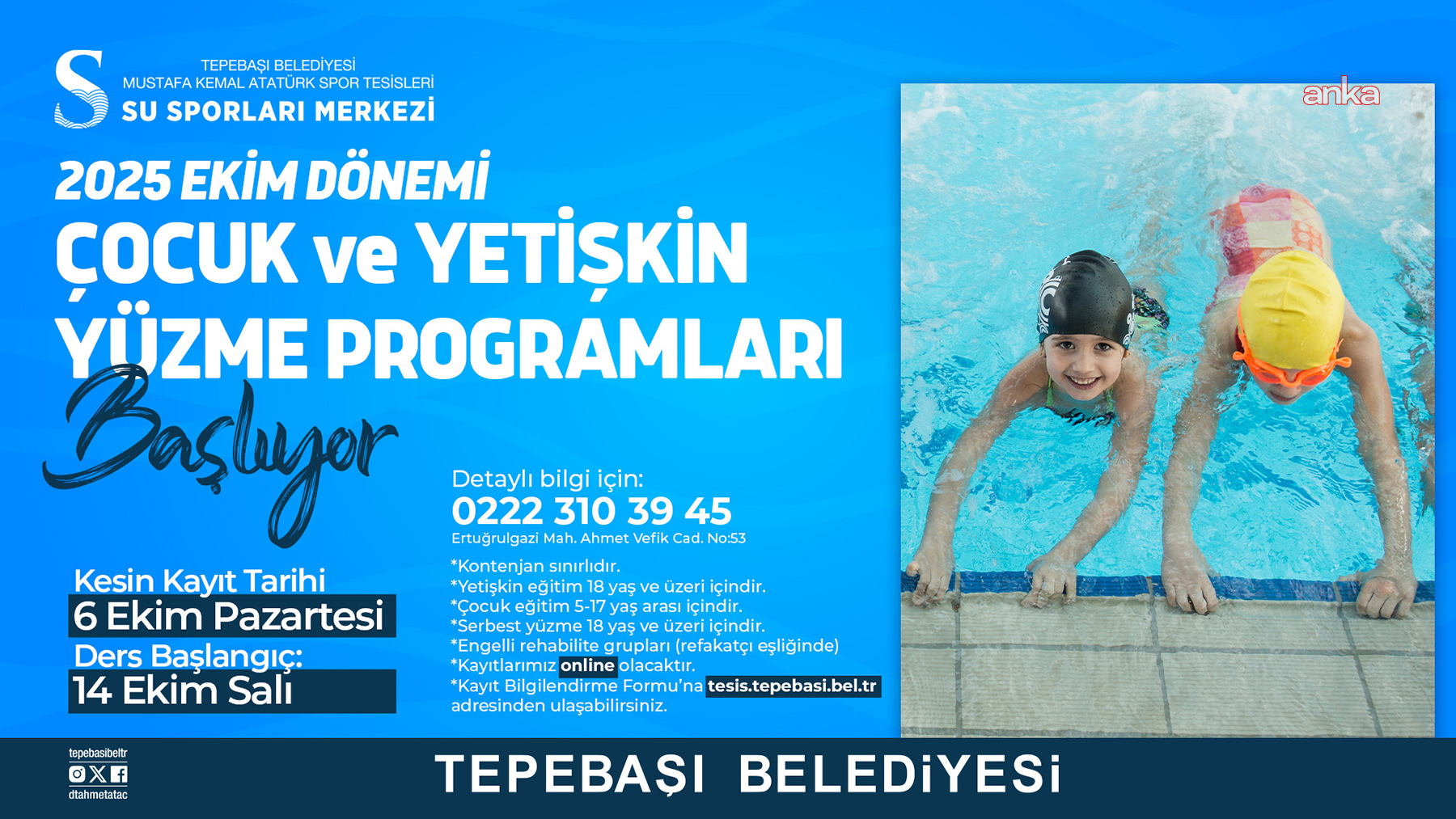 Tepebaşı Belediyesi, farklı alanlarda açtığı kurlar için başvuru almaya başladı