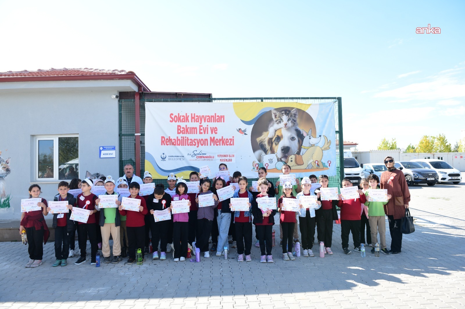 Kahramankazan'da minik kalplerden patili dostlara ziyaret