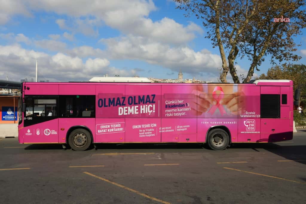 İETT’den meme kanseri farkındalık otobüsü