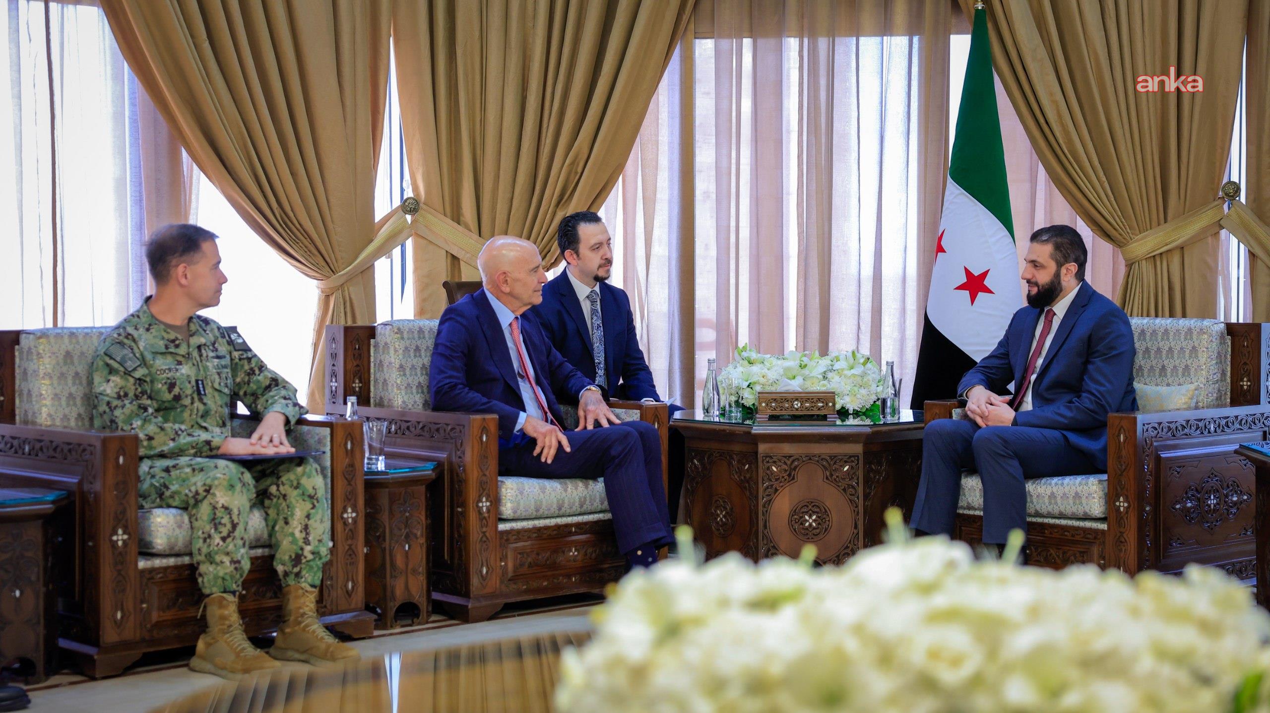 Suriye Geçici Cumhurbaşkanı Şara, ABD'nin Suriye Özel Temsilcisi Barrack ve CENTCOM Komutanı Cooper ile görüştü