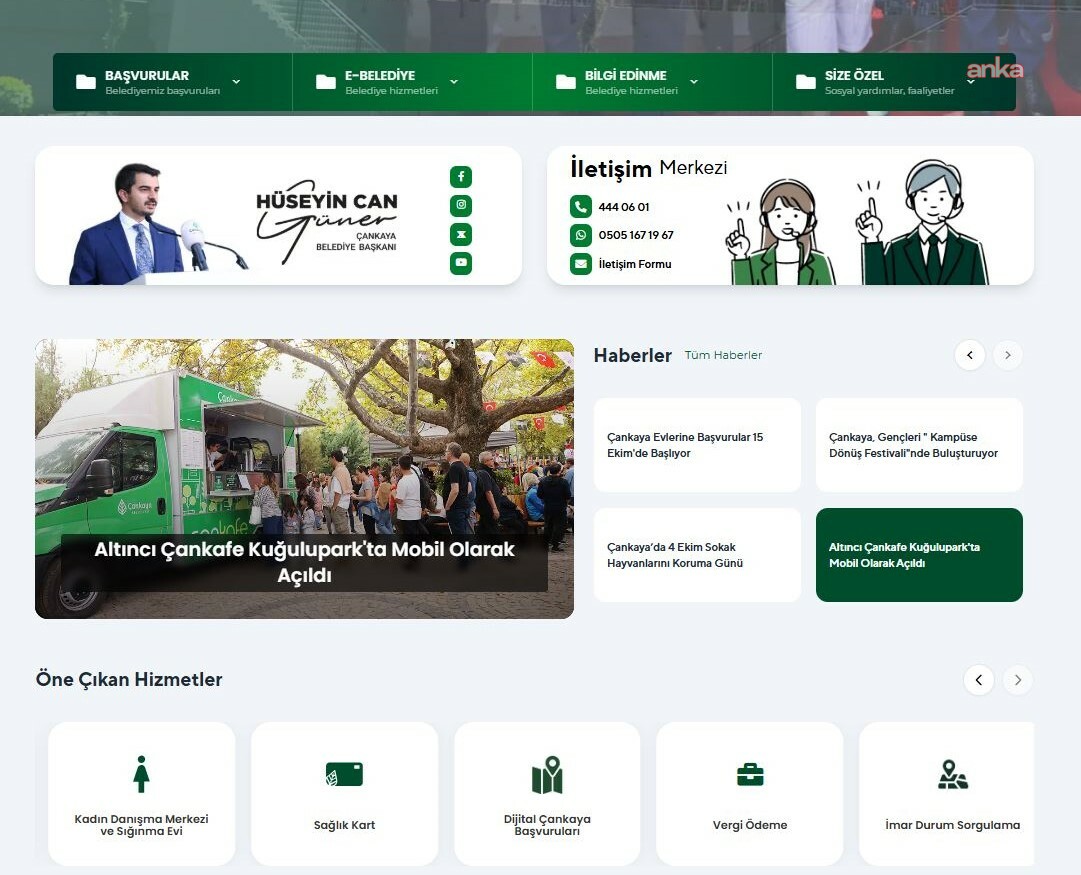 Çankaya Belediyesi, web sitesini yeniledi