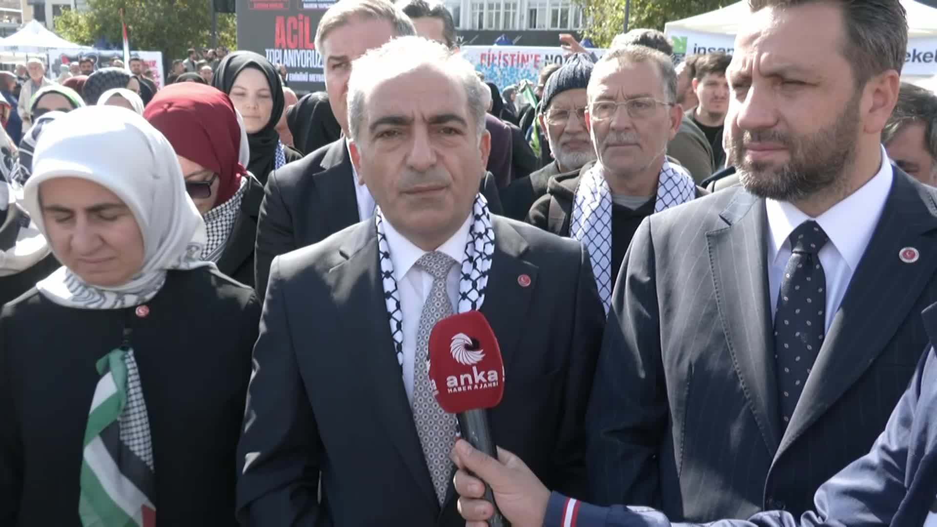 Saadet Partisi'nden İsrail protestosu... İstanbul İl Başkanı Yalçınkaya: Bütün halkımızı İsrail zulmüne karşı dirençlerini daha da arttırmaya davet ediyorum