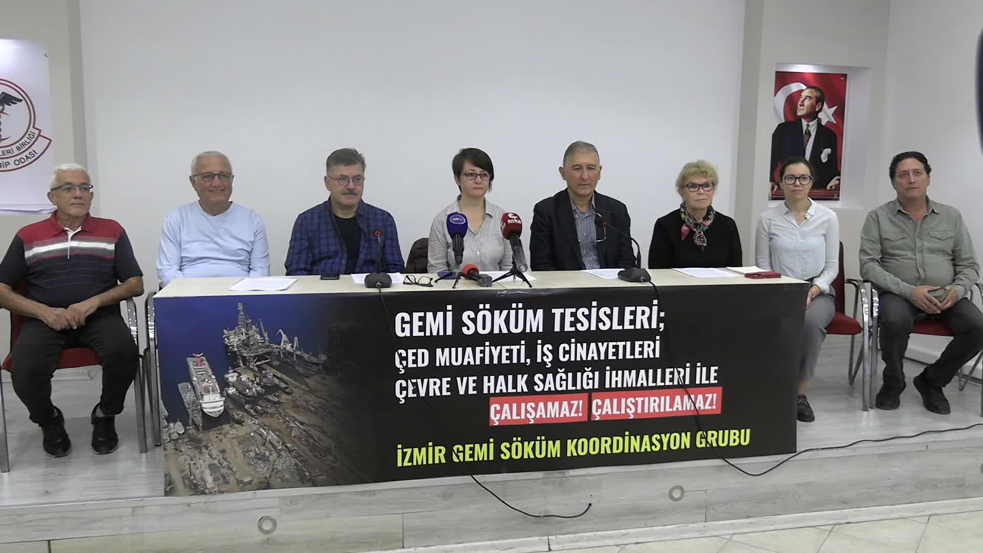İzmir Gemi Söküm Koordinasyon Grubu: Aliağa gemi söküm tesisleri çevre ve halk sağlığı ihmalleriyle çalışmaya devam ediyor