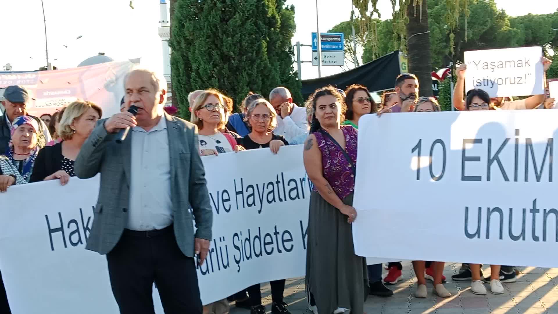 Dalaman'da 10 Ekim anması: Katliamı unutturmayacağız