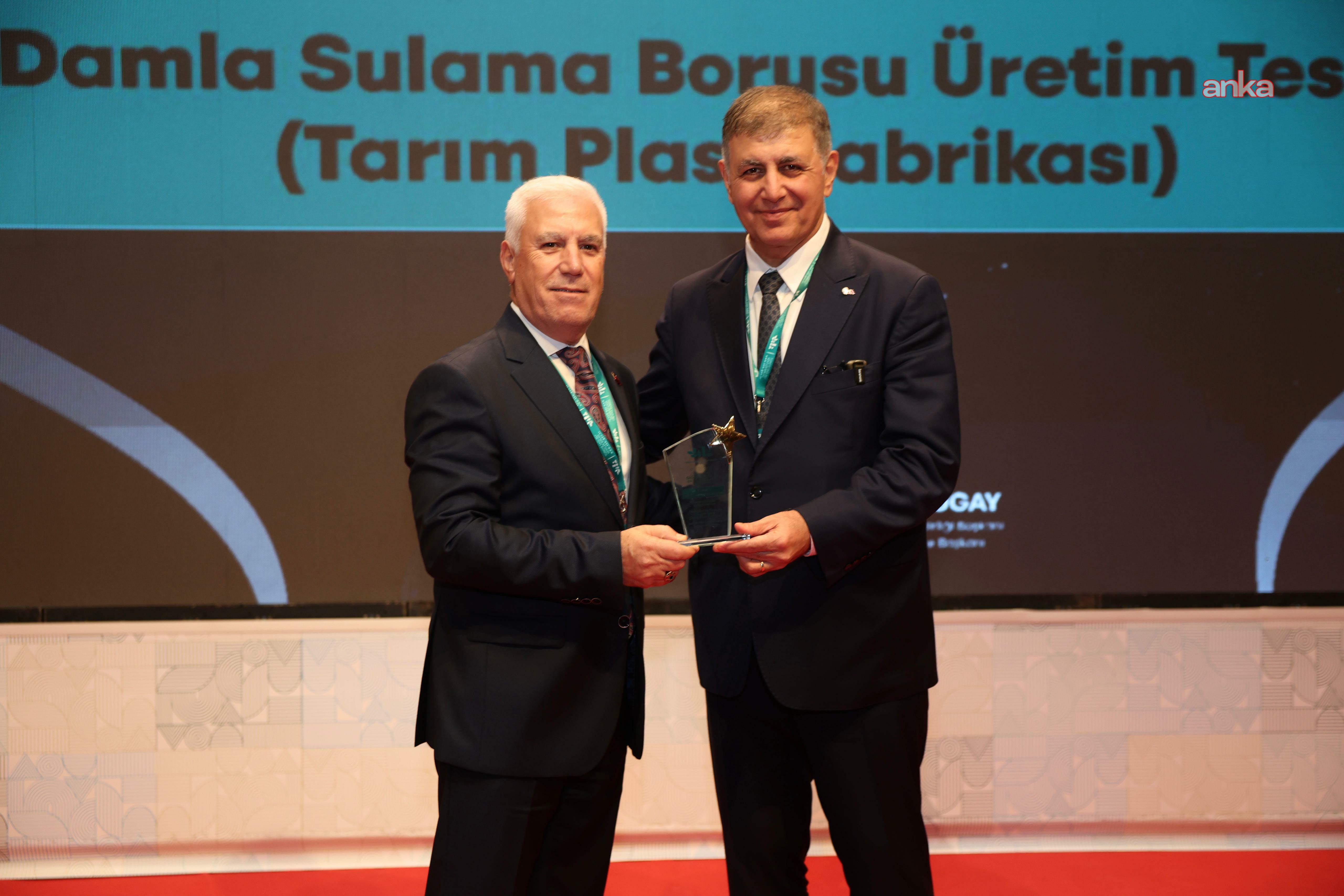 Bursa Büyükşehir Belediyesi'nin  Damla Sulama Boru Üretim Tesisi'ne 'Çevre' ödülü